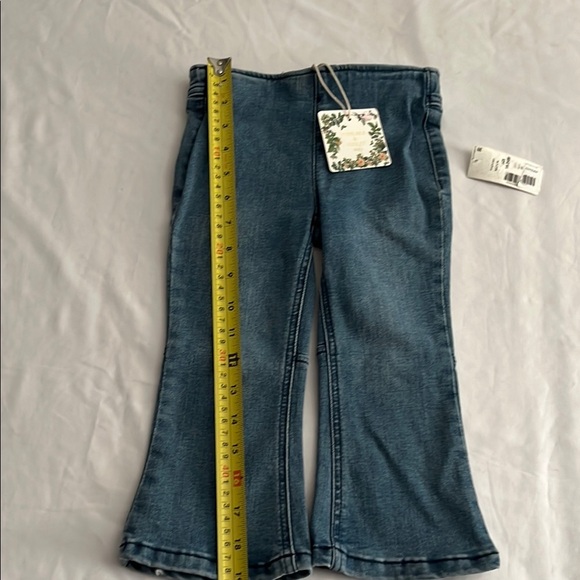Chelsea & Violet Baby Girls Blue Flare Wide Leg Jeans - Picture 4 of 8